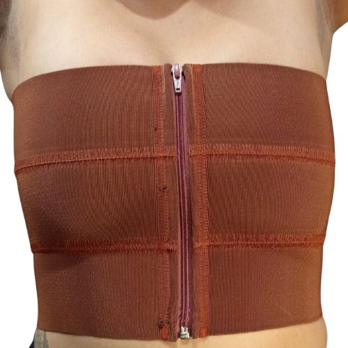 BINDER TRIPLO MARROM ZIPER